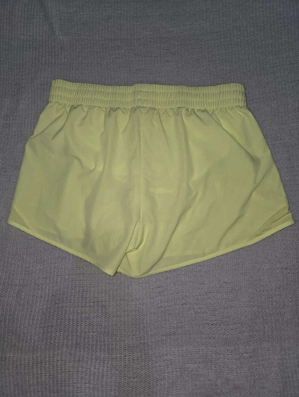 Girls Neon Yellow Elastic-Waist Active Shorts